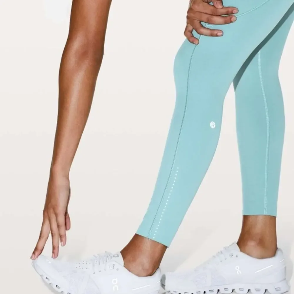 Lululemon Fast & Free 7/8 Tight II 6 Pacific Breeze Aqua Blue‎ Leggings